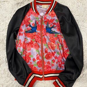 Silence + Noise embroidered bomber jacket